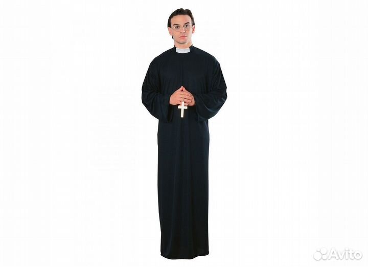 Костюм Пастора черный карнавальный XL