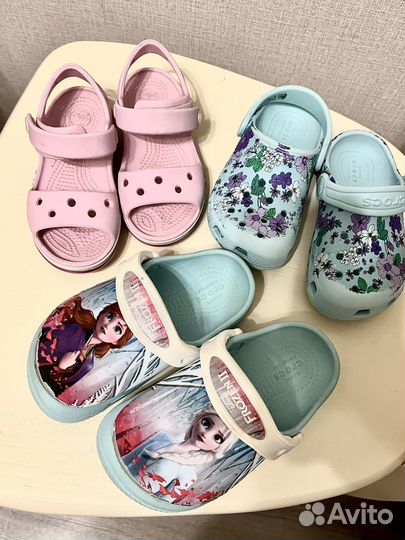 Сабо crocs С8 и С9 для девочки