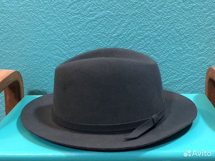 Шляпа фетровая серая унисекс р. 55