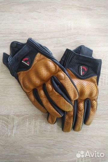 Мотоперчатки кожаные