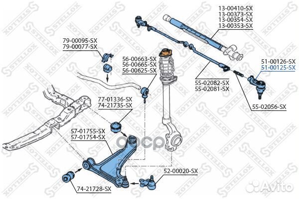 Наконечник рулевой правый Opel Astra 98 51001