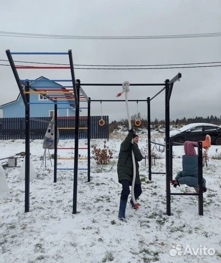 Воркаут площадка турник брусья рукоход