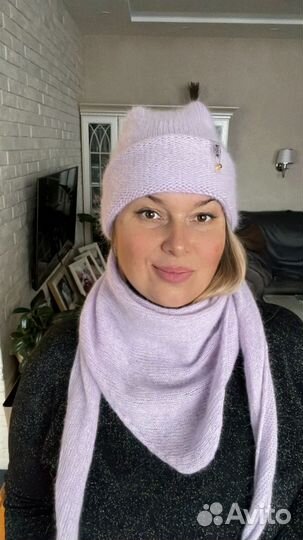 Комплект шапка и косынка