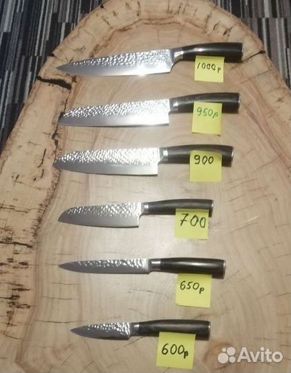 Кухонные ножи с дизайном кованной стали