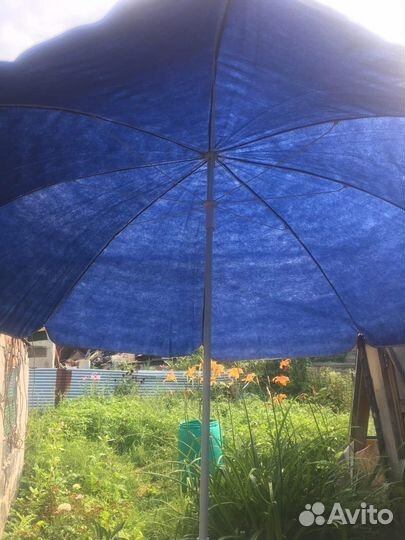 Шезлонг, зонт, жаровня