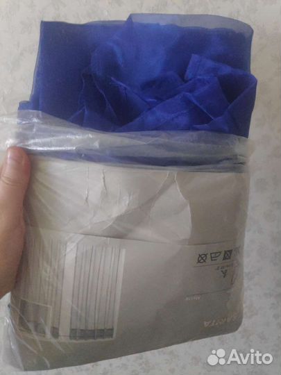 Шторы гардины IKEA новые прозрачный синий