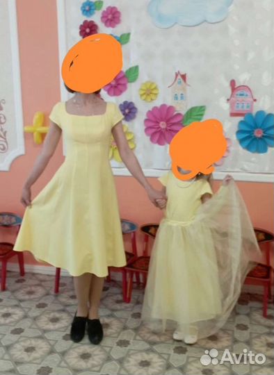 Новогоднее платье для мамы и дочки family look