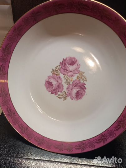 Блюдо круглое Розы SEP ГДР