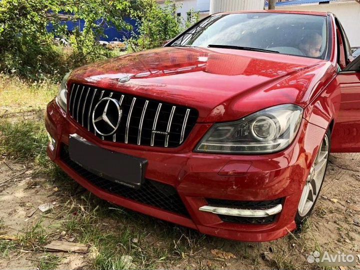 Решетка радиатора Mercedes C-class w204 GT хром