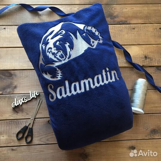 Плюшевый халат с именной вышивкой на заказ