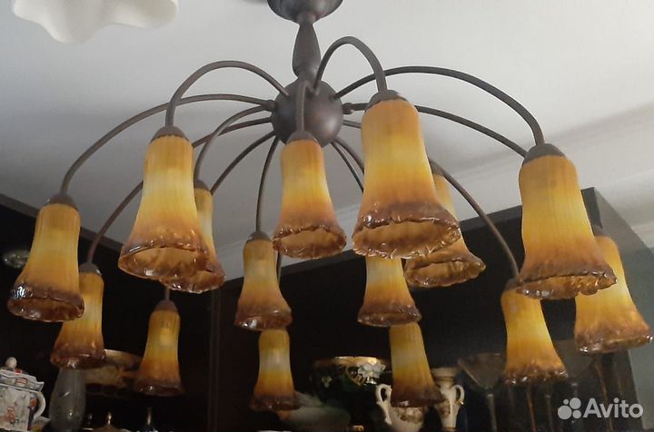 Винтажная люстра tiffany studios
