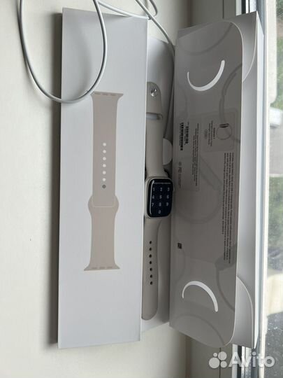 Часы apple watch 7 41 mm starlight