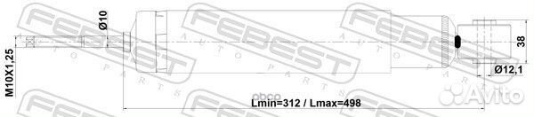 Амортизатор зад 14110008R Febest