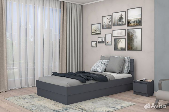 Кровать Хилтон Графит