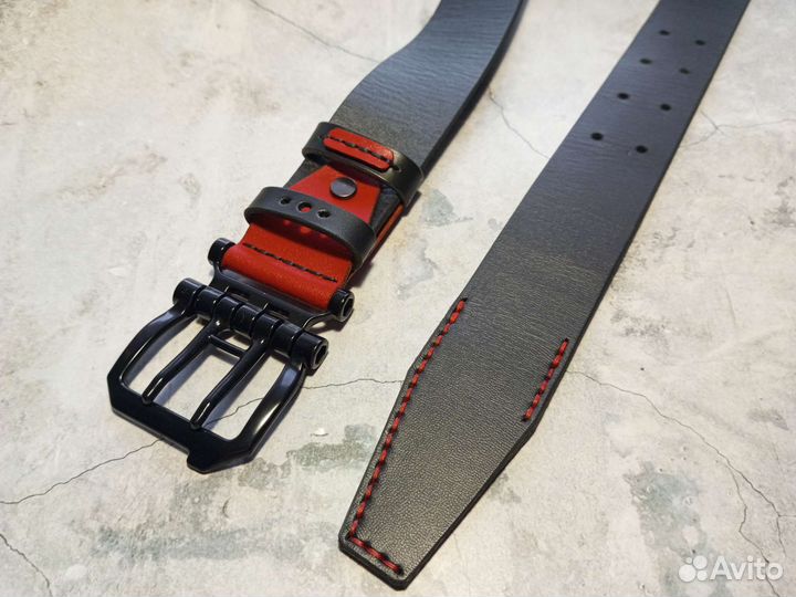 Ремень кожаный ручной работы