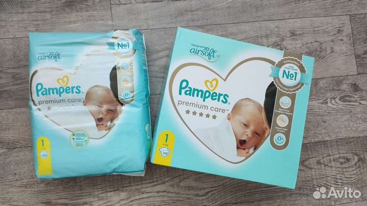 Подгузники pampers premium care 1