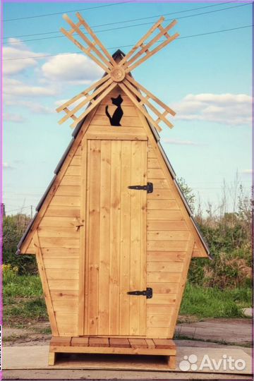 Дачный туалет с декором TQT