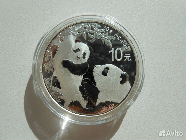 10 юаней 2021 год Панда (серебро) Китай (№ 1)