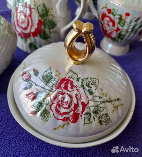 Сервиз чайный перламутровый СССР некомплект, бу