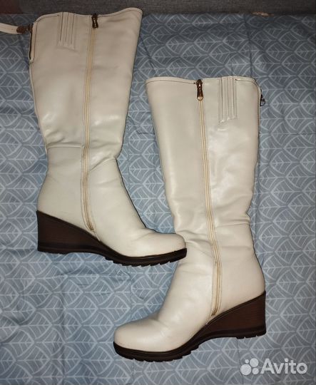 Сапоги женские зимние 39/40 белые