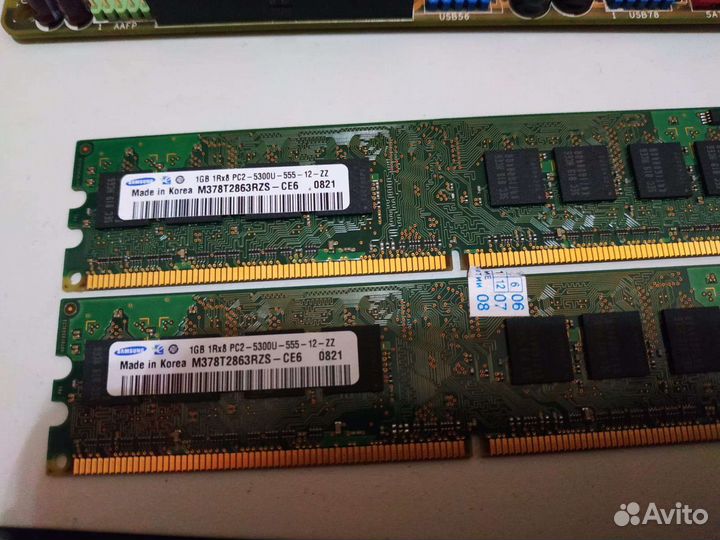 Мат. плата asus p5gc-mx/1333+ddr2 2gb+pentium