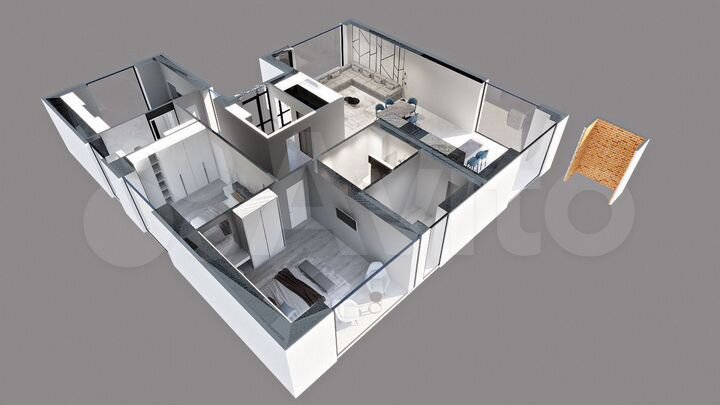 Дом 100м² на участке 6сот