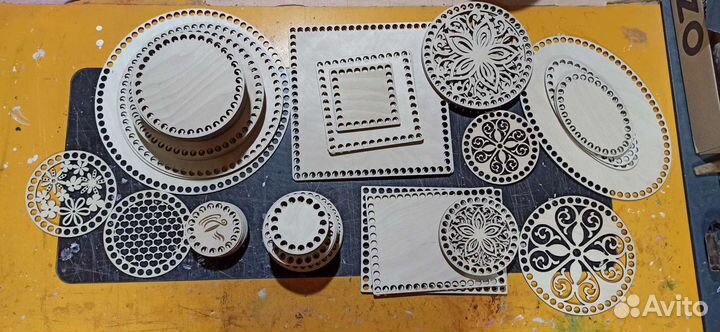 Деревянные донышки для вязания корзин и сумочек