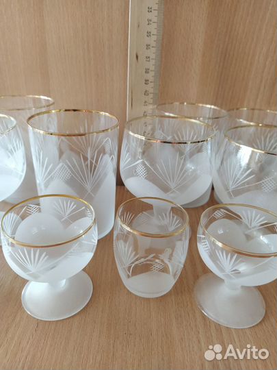 Стаканы, рюмки, фужеры набор 18 штук