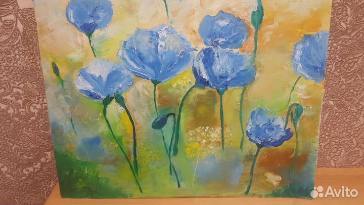 Картина маслом на картоне