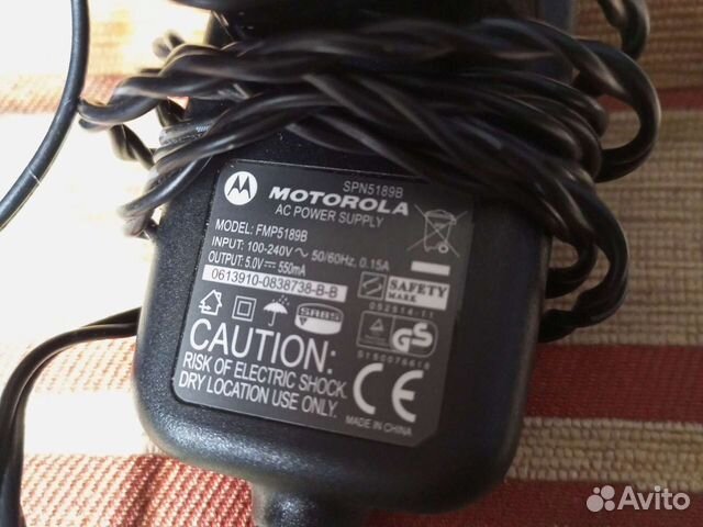 AC адаптер. Motorola. FMP5189B