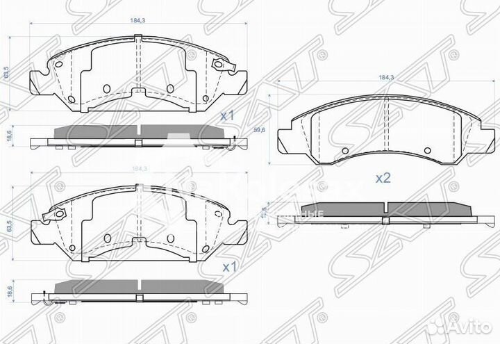 Колодки тормозные перед cadillac escalade 06/chevr
