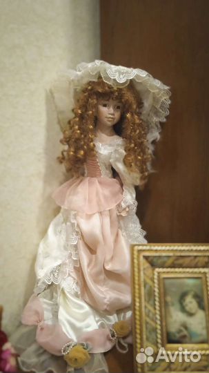 Большая фарфоровая кукла 80 см