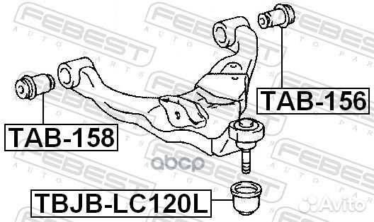 Сайлентблок нижнего переднего рычага TAB156 Febest