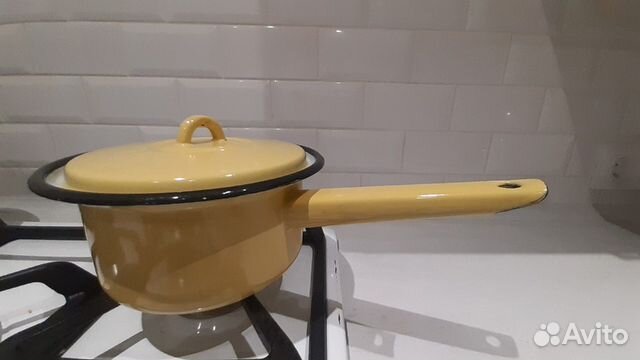 Кастрюля эмалированная бу СССР 1,8л