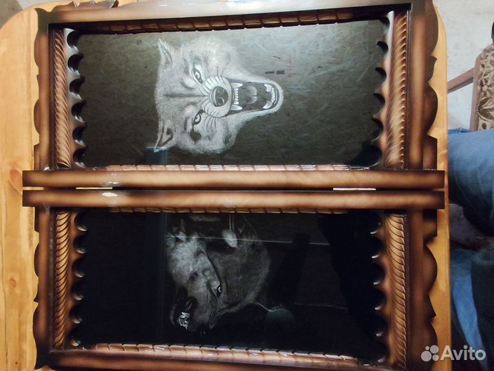 Нарды ручной работы со стеклом