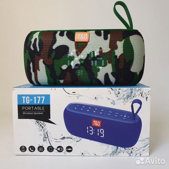 Колонка T&G TG-177 bluetooth с часами