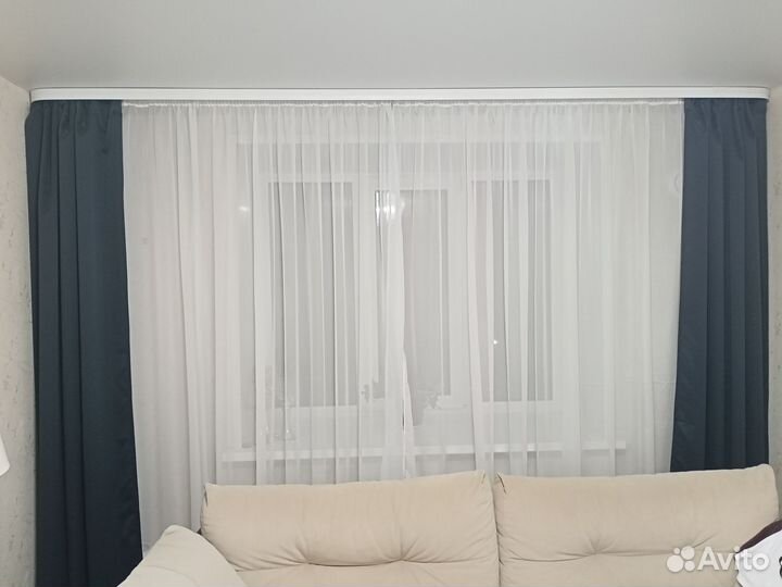 Комплект шторы и тюль бу