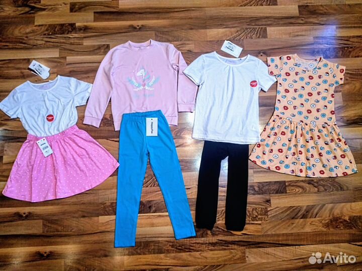 Пакет вещей и новые вещи р.116-122см