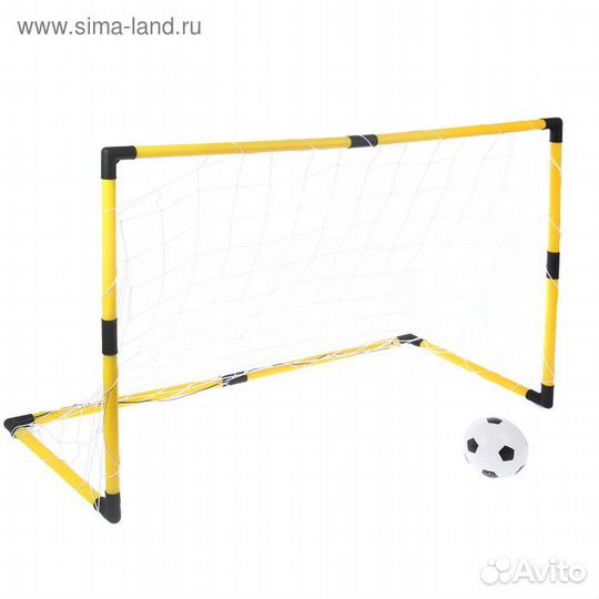 Ворота футбольные «Весёлый футбол» с сеткой, с мяч