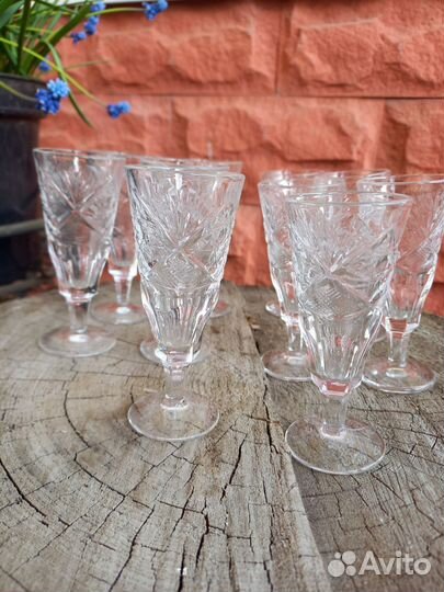 Хрустальные рюмки на ножке СССР