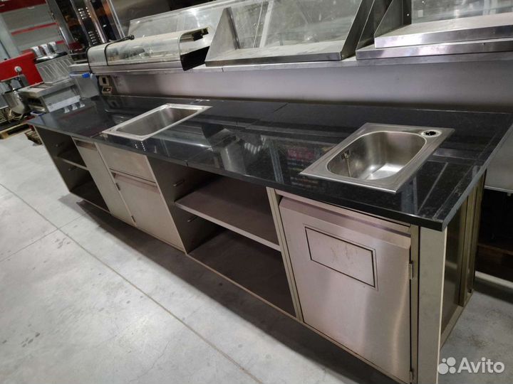 Стол - тумба с каменной поверхностью 3400/700