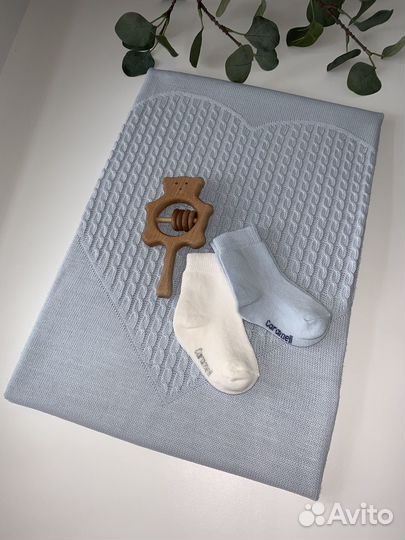 Вязанный плед детский