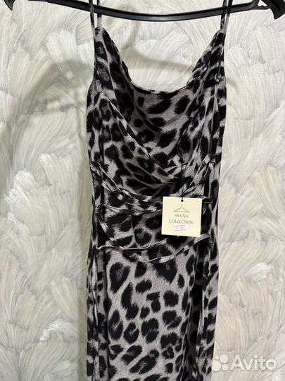 Платье леопардовое макси