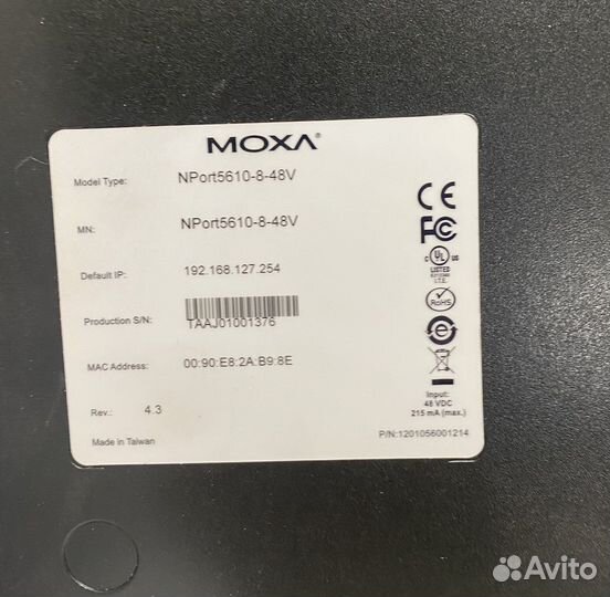 Преобразователь IP RS-232 Moxa NPort 5610-8-48V