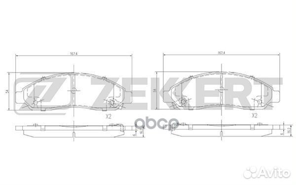Колодки торм. диск. передн./задн. Isuzu D-Max 0