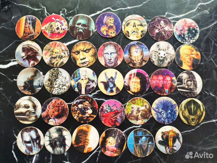 Фишки Сотки Кэпсы разные серии