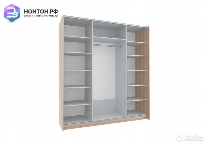 Шкаф-купе с зеркалом Марвин-4 дуб телемарк