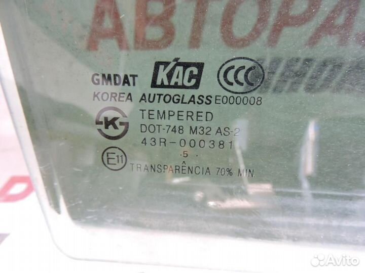 Стекло двери задней правой Chevrolet Lacetti J200