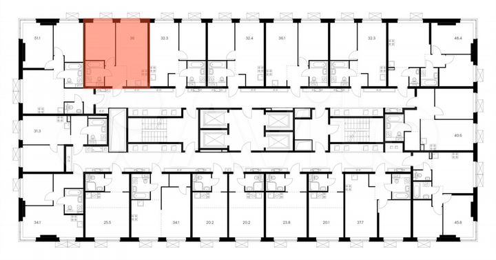 1-к. квартира, 36 м², 10/33 эт.