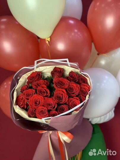 Букеты цветов и шары. Цветы. Доставка